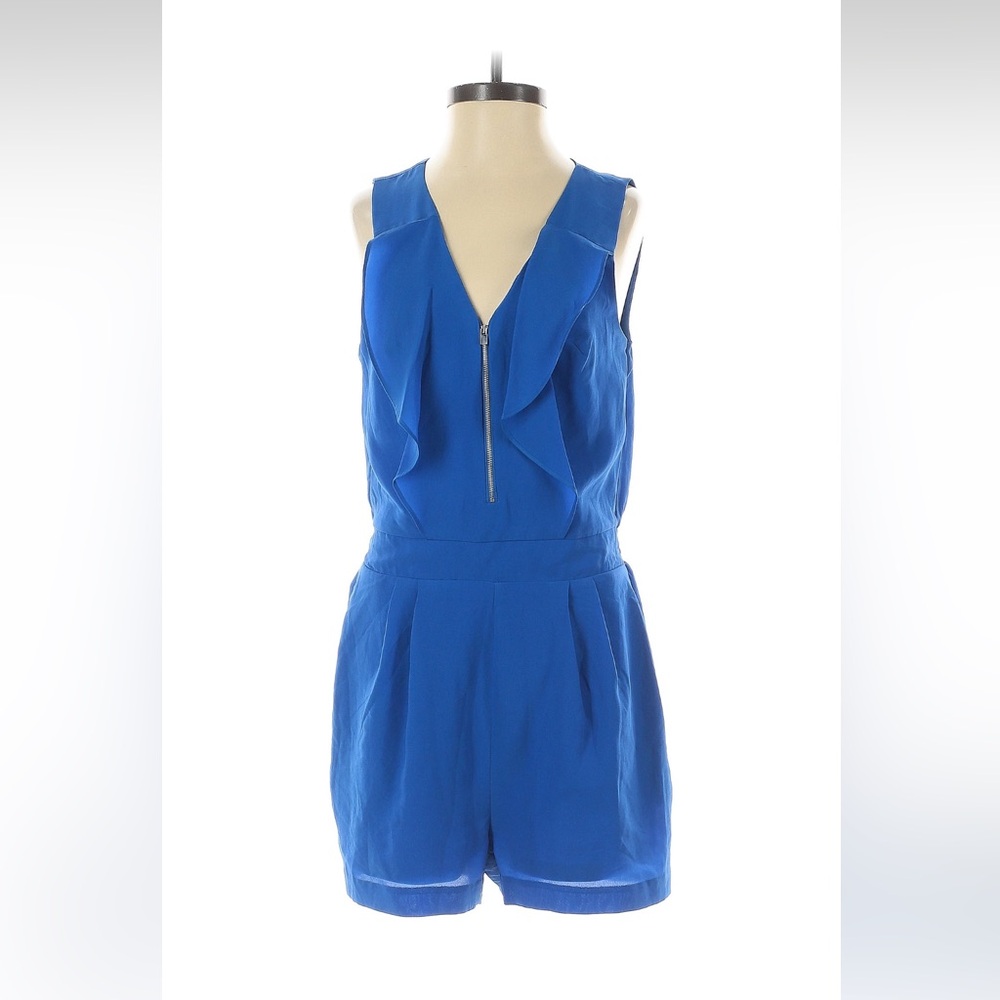 Express Vibrant Blue Sleeveless Jumpsuit